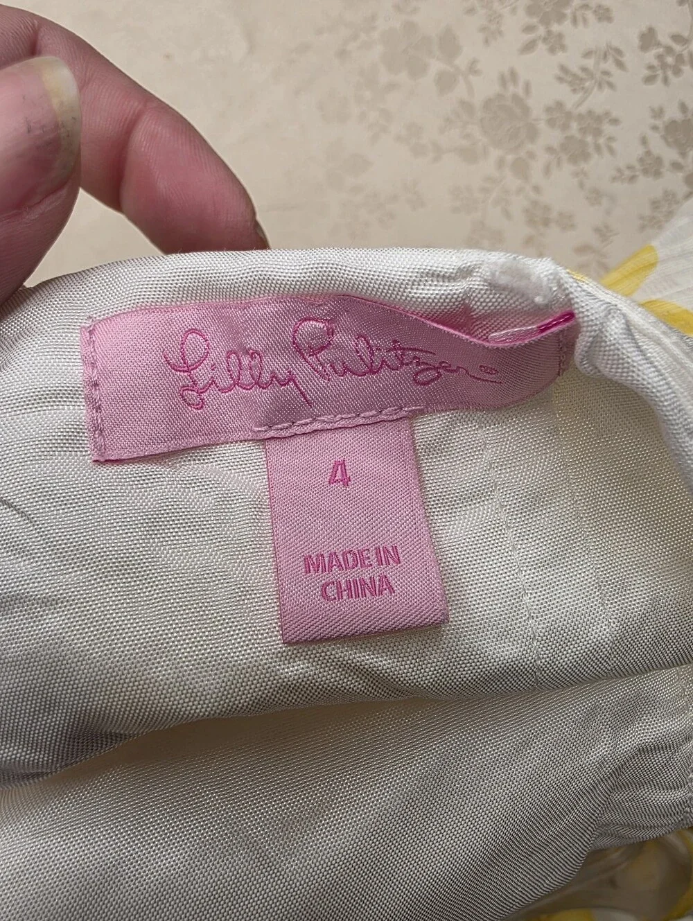 Lilly Pulitzer Silk Cotton Yellow Polka Dot Ruffle Halter Dress Size 4 - Picture 12 of 14